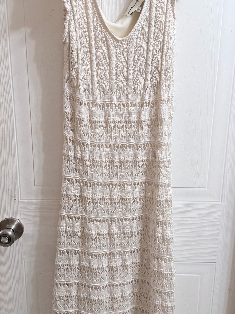 Crochet Midi Dress - Cream